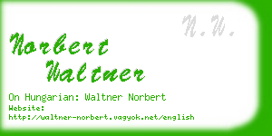 norbert waltner business card